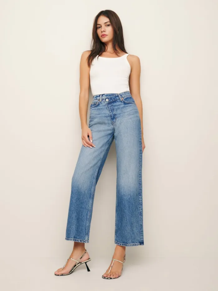 Reformation Jeans Gemma High Rise Crossover Wide Leg Jeans Colorado 8211 Women Reformation Jeans Gemma High Rise Crossover Wide Leg Jeans Colorado 8211 Women
