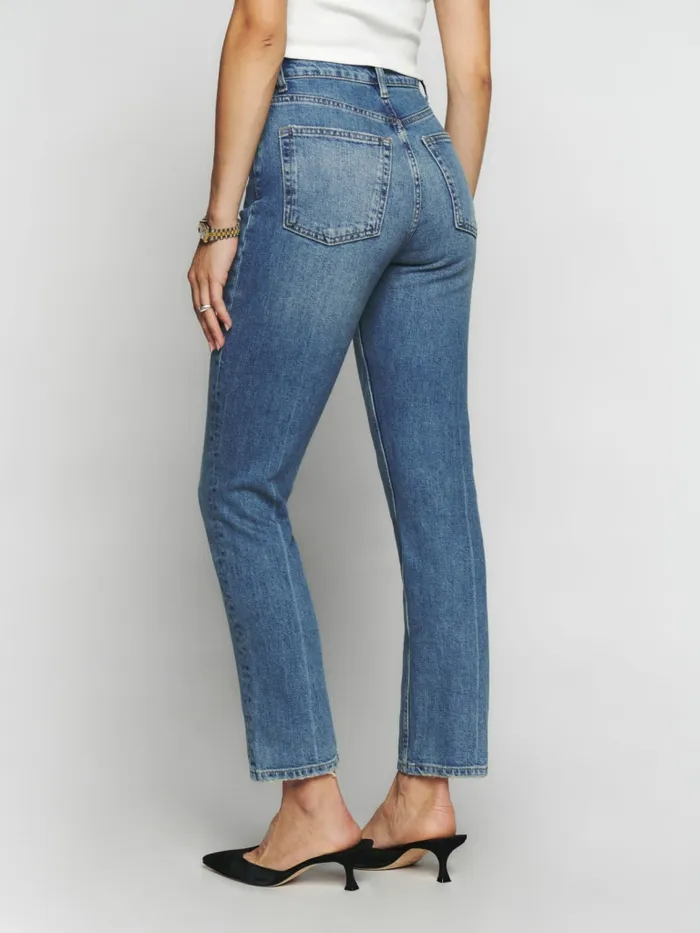 Reformation Jeans Liza Ultra High Rise Straight Cropped Jeans Malta 8211 Women Reformation Jeans Liza Ultra High Rise Straight Cropped Jeans Malta 8211 Women