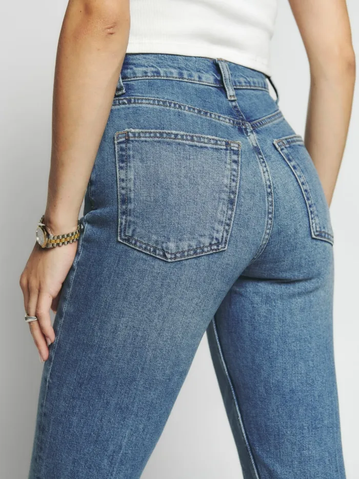 Reformation Jeans Liza Ultra High Rise Straight Cropped Jeans Malta 8211 Women Reformation Jeans Liza Ultra High Rise Straight Cropped Jeans Malta 8211 Women