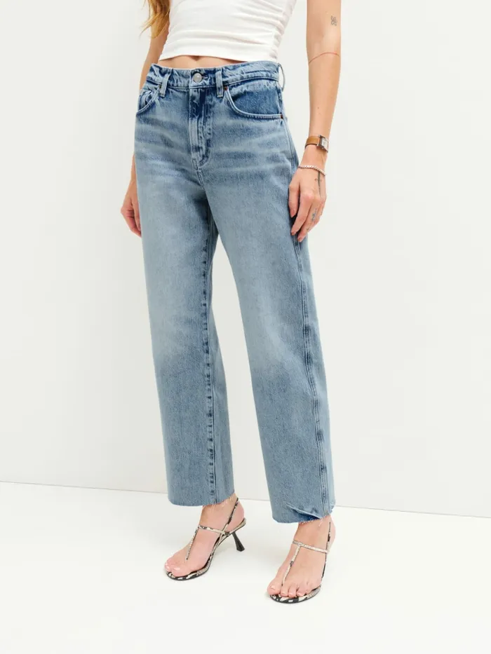 Reformation Jeans Val 90s Mid Rise Straight Cropped Jeans Manzanita 8211 Women