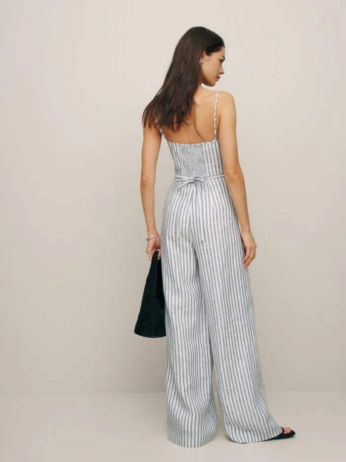 Reformation Jumpsuits Ciara Linen Jumpsuit Antibes Stripe 8211 Women Reformation Jumpsuits Ciara Linen Jumpsuit Antibes Stripe 8211 Women