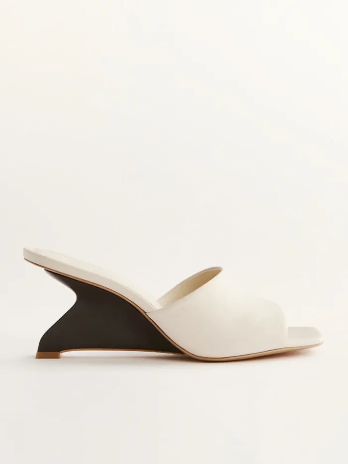Reformation Occasion Shoes Enya Wedge Sandal Almond 8211 Women