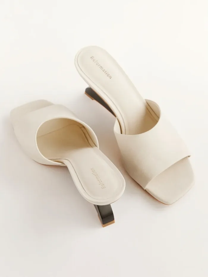 Reformation Occasion Shoes Enya Wedge Sandal Almond 8211 Women