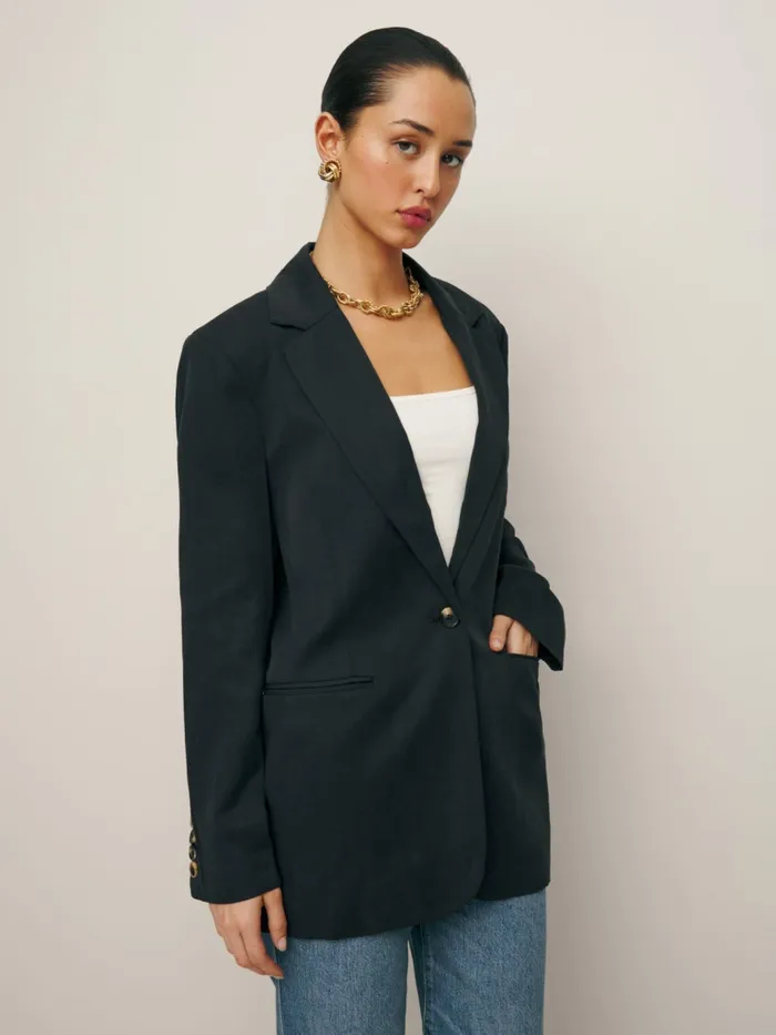 Reformation Outerwear The Classic Relaxed Blazer Black 8211 Women Reformation Outerwear The Classic Relaxed Blazer Black 8211 Women