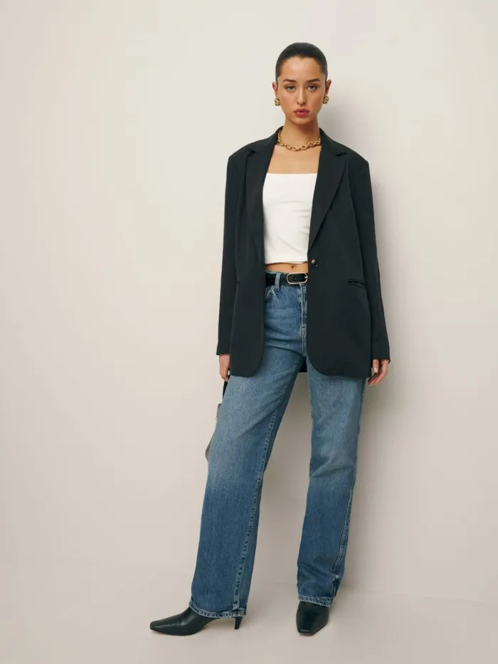Reformation Outerwear The Classic Relaxed Blazer Black 8211 Women Reformation Outerwear The Classic Relaxed Blazer Black 8211 Women