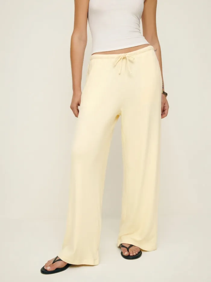 Reformation Pants Olina Knit Pant Custard 8211 Women