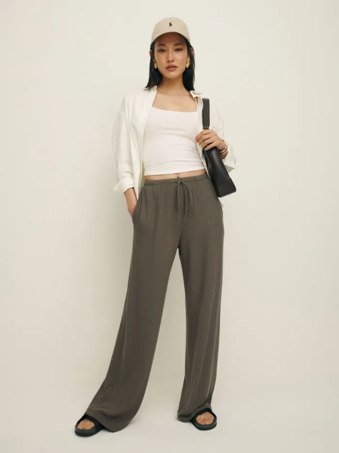 Reformation Pants Olina Knit Pant Poppyseed 8211 Women