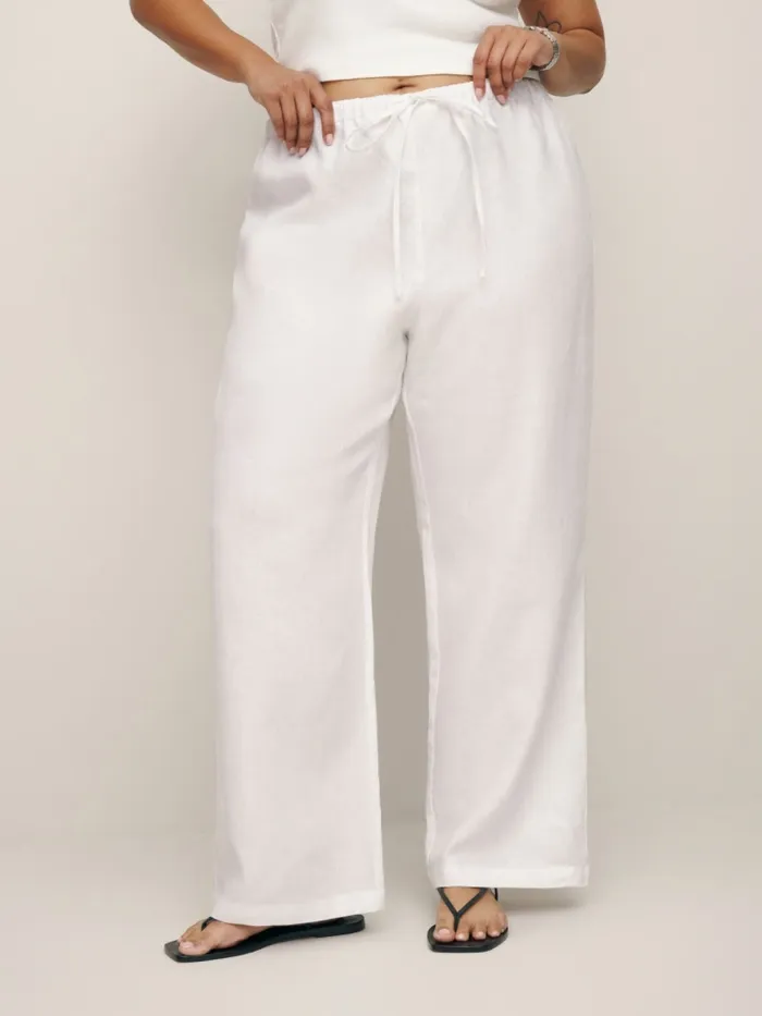 Reformation Pants Olina Linen Pant Es White 8211 Women