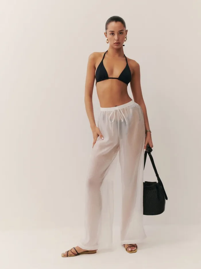 Reformation Pants Olina Pant Sheer White 8211 Women