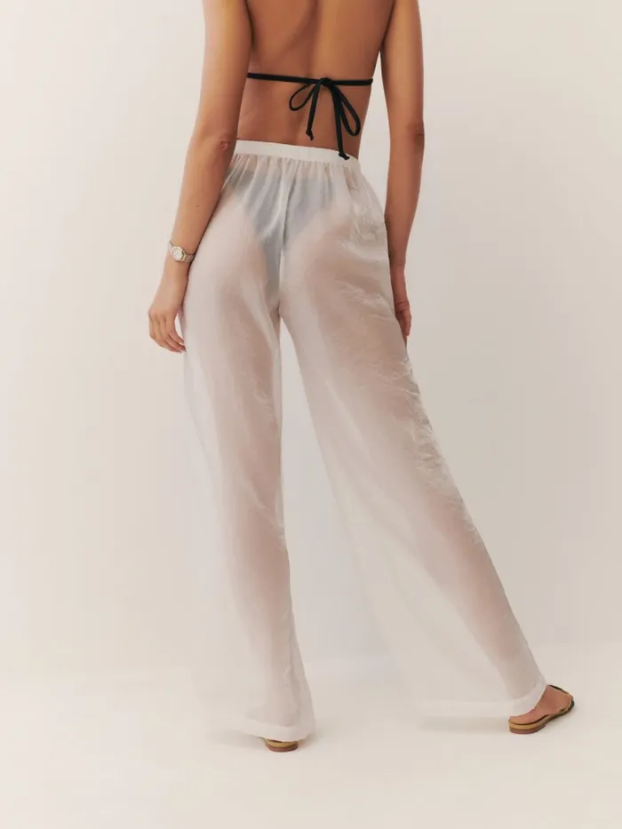 Reformation Pants Olina Pant Sheer White 8211 Women Reformation Pants Olina Pant Sheer White 8211 Women