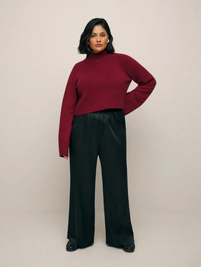Reformation Pants Olina Silk Pant Es Black 8211 Women