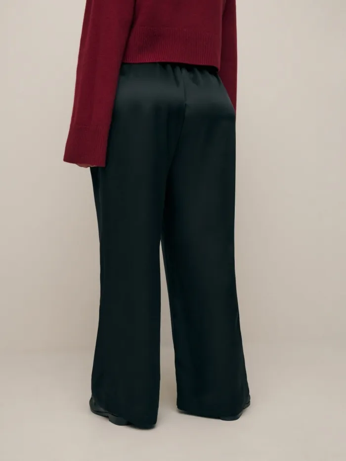 Reformation Pants Olina Silk Pant Es Black 8211 Women