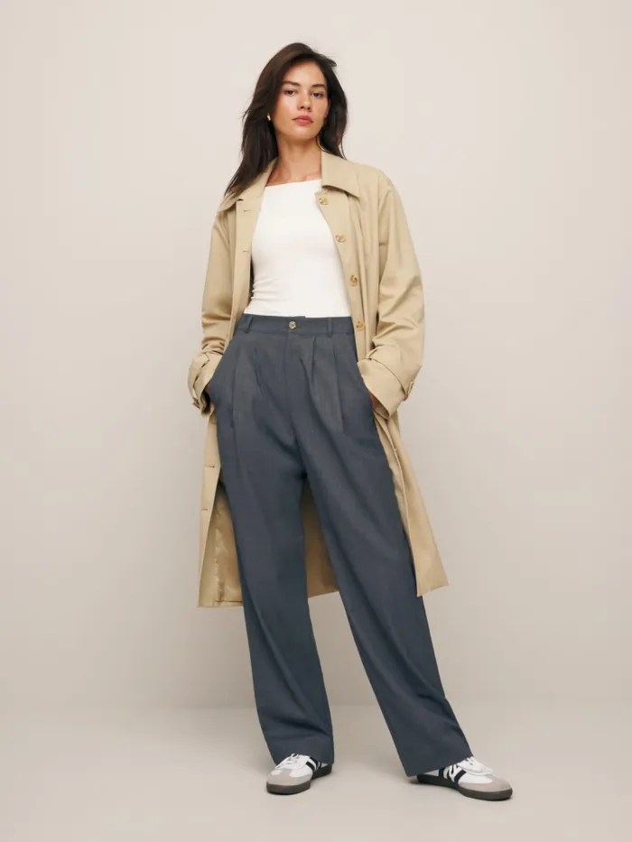 Reformation Pants Petites Mason Pant Charcoal 8211 Women