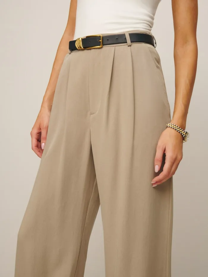 Reformation Pants Petites Mason Pant Khaki 8211 Women Reformation Pants Petites Mason Pant Khaki 8211 Women