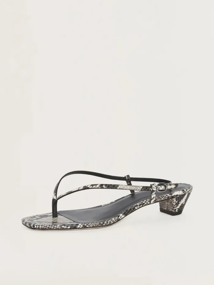 Reformation Sandals Alana Heeled Sandal Roccia Snake 8211 Women