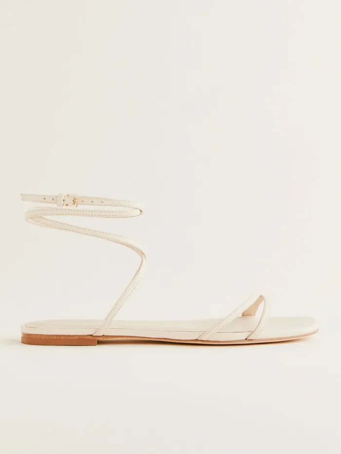 Reformation Sandals Magalie Flat Sandal Almond Leather 8211 Women Reformation Sandals Magalie Flat Sandal Almond Leather 8211 Women