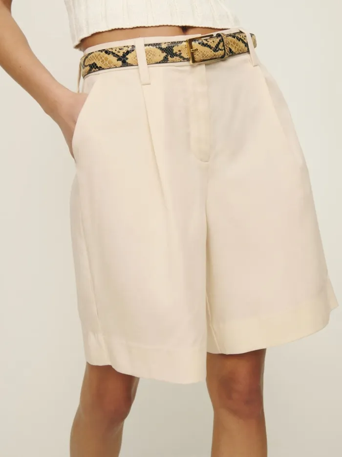 Reformation Shorts Liam Bermuda Short Sugar 8211 Women