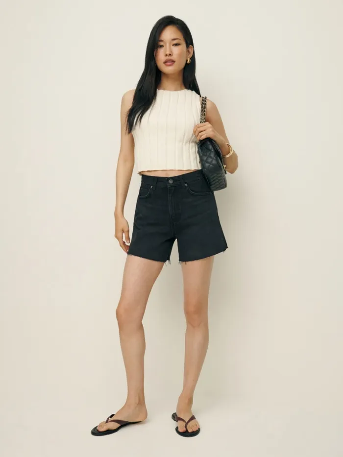 Reformation Shorts Wilder High Rise Relaxed Jean Shorts Vana 8211 Women