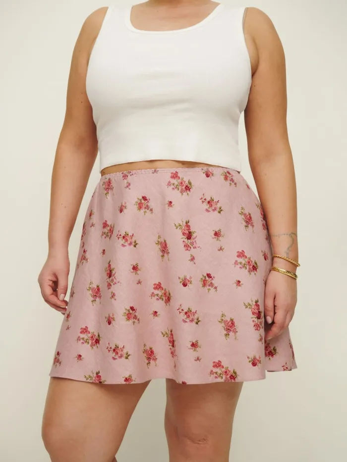 Reformation Skirts Brandy Linen Skirt Es Tea Time 8211 Women
