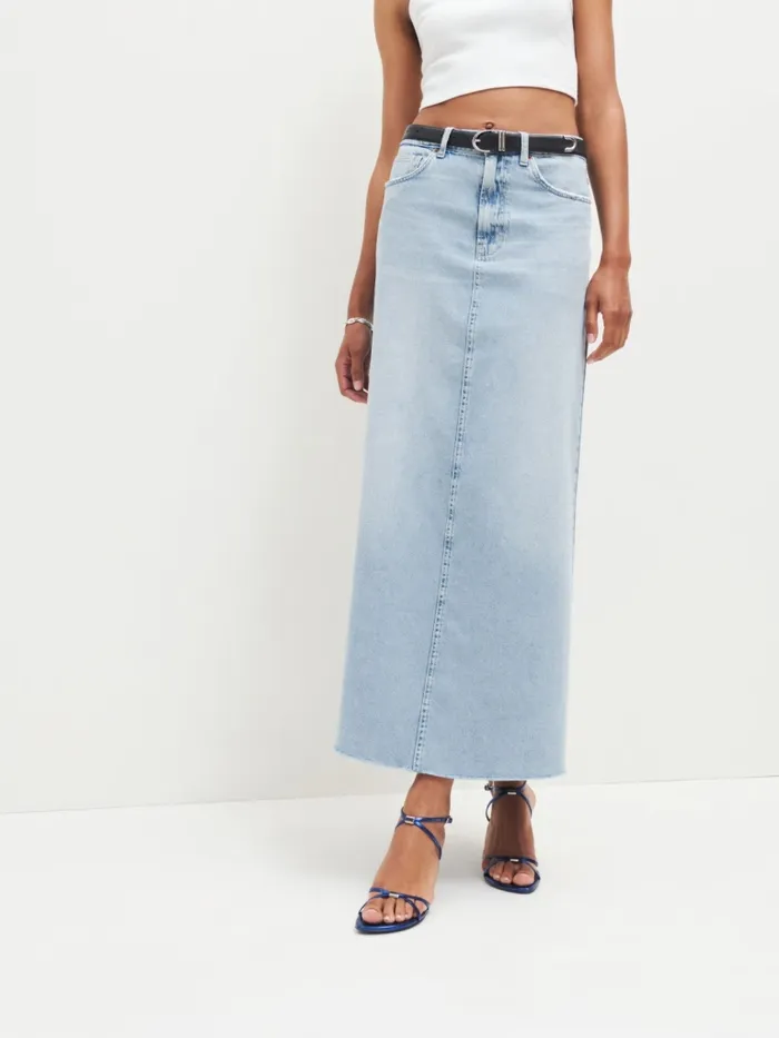 Reformation Skirts Kass Maxi Denim Skirt Bowen 8211 Women Reformation Skirts Kass Maxi Denim Skirt Bowen 8211 Women