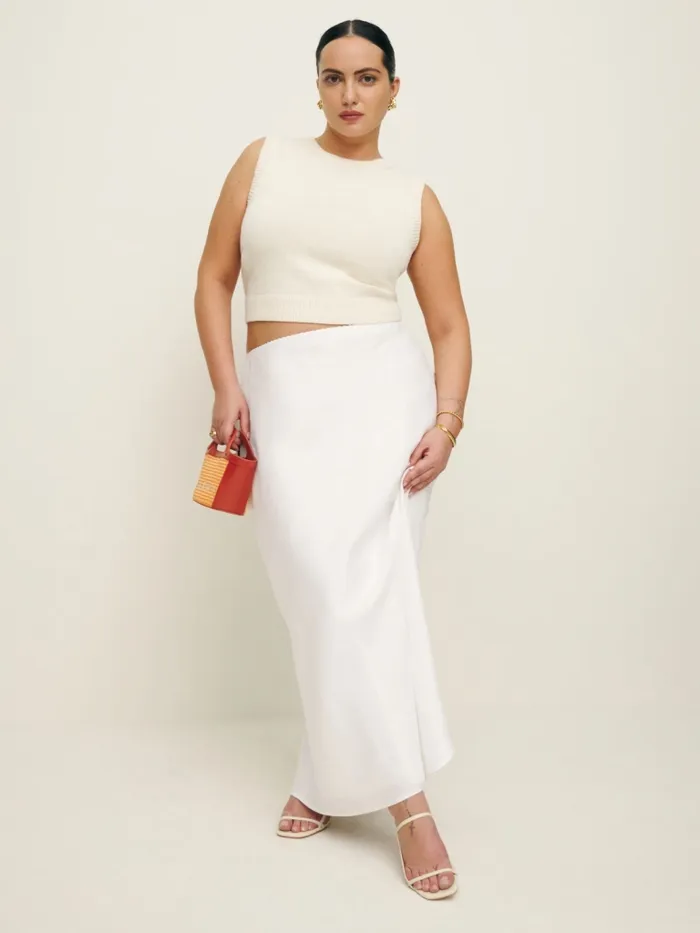 Reformation Skirts Layla Linen Skirt Es White 8211 Women
