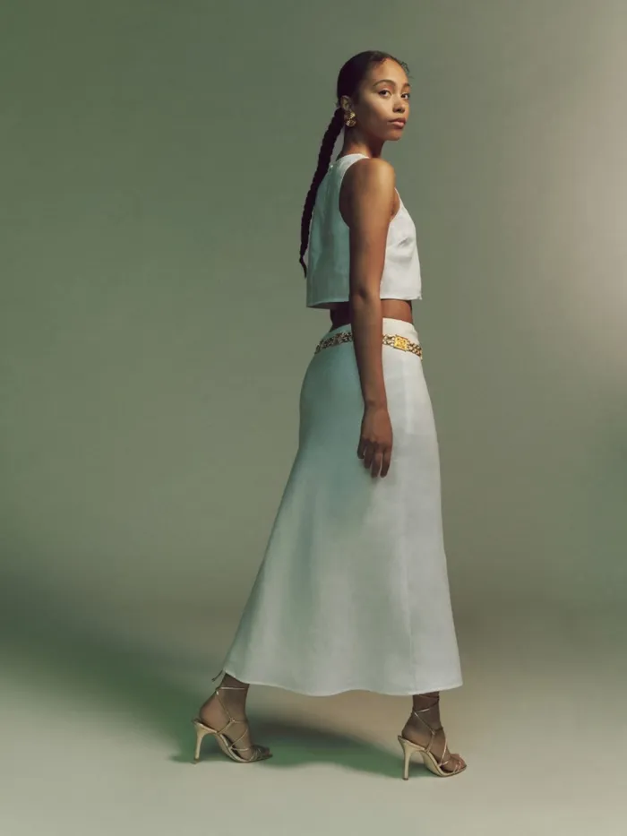Reformation Skirts Petites Layla Linen Skirt White 8211 Women Reformation Skirts Petites Layla Linen Skirt White 8211 Women