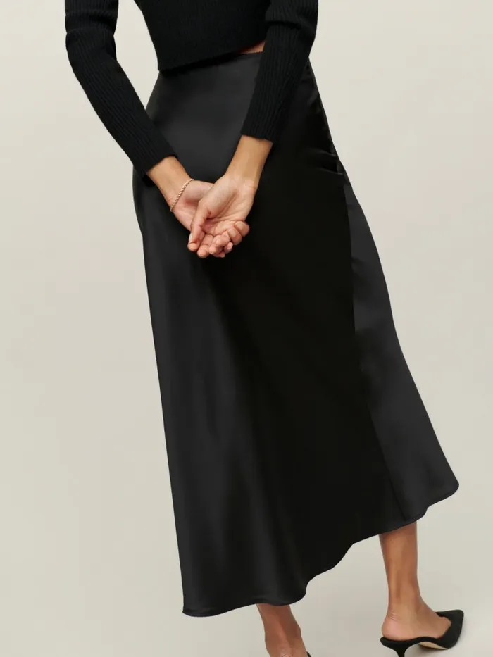 Reformation Skirts Petites Layla Silk Skirt Black 8211 Women Reformation Skirts Petites Layla Silk Skirt Black 8211 Women