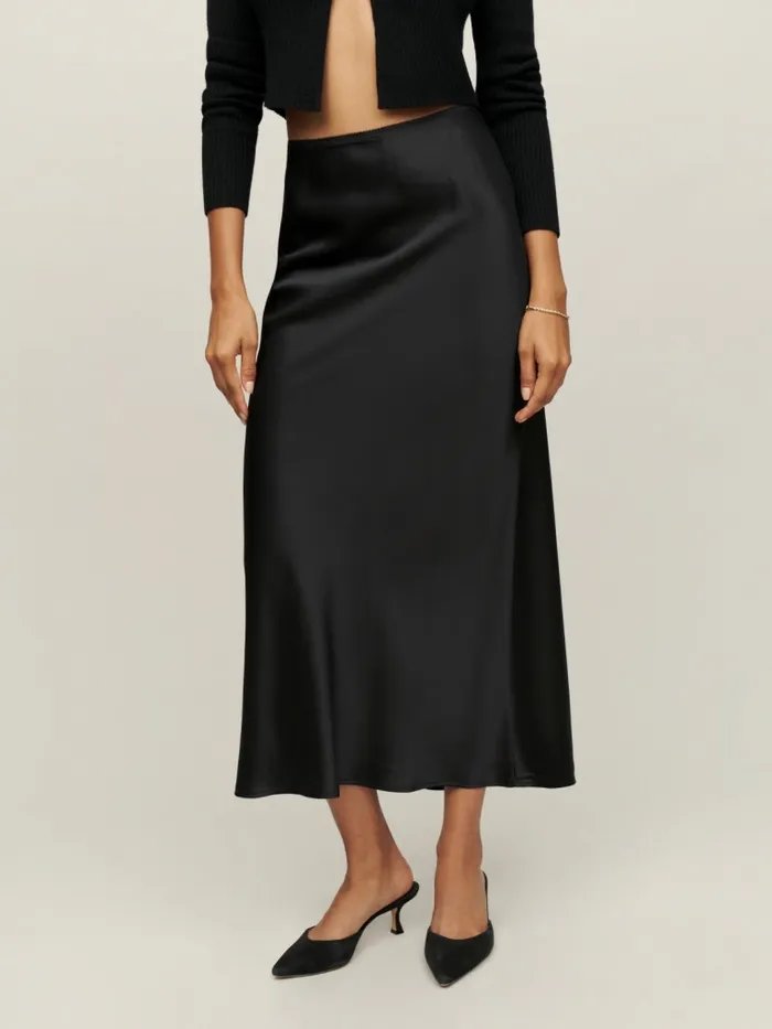 Reformation Skirts Petites Layla Silk Skirt Black 8211 Women Reformation Skirts Petites Layla Silk Skirt Black 8211 Women