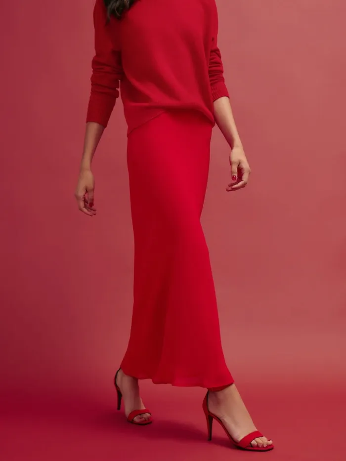 Reformation Skirts Petites Layla Skirt Poinsettia 8211 Women