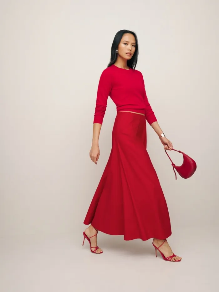 Reformation Skirts Petites Lucy Skirt Lipstick 8211 Women