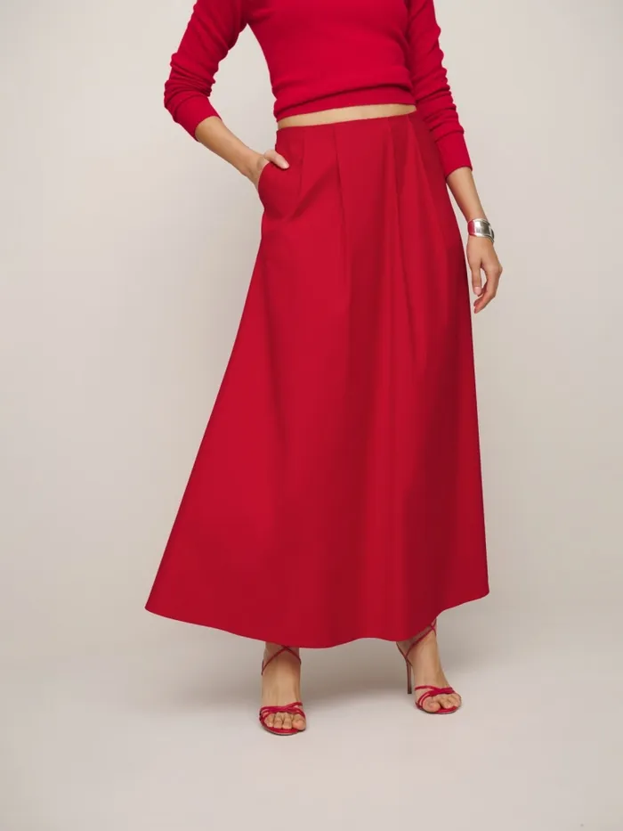 Reformation Skirts Petites Lucy Skirt Lipstick 8211 Women