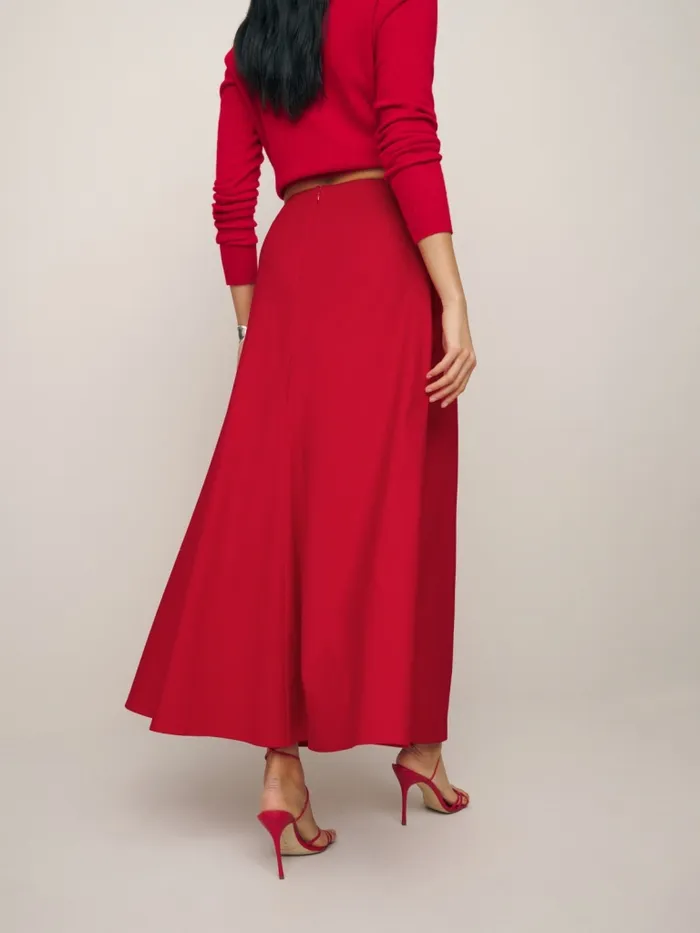 Reformation Skirts Petites Lucy Skirt Lipstick 8211 Women