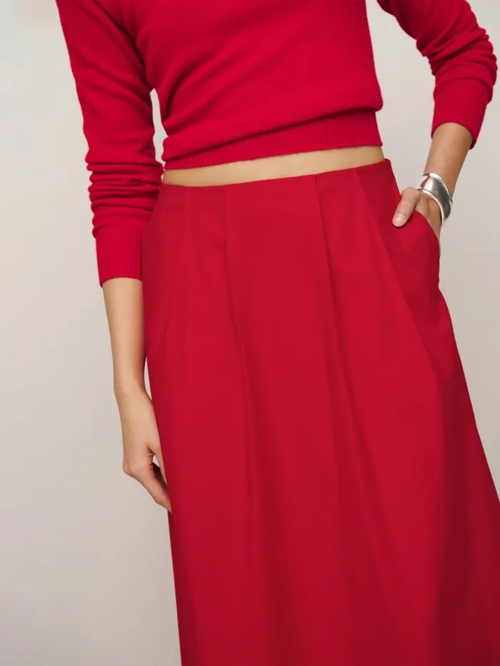 Reformation Skirts Petites Lucy Skirt Lipstick 8211 Women