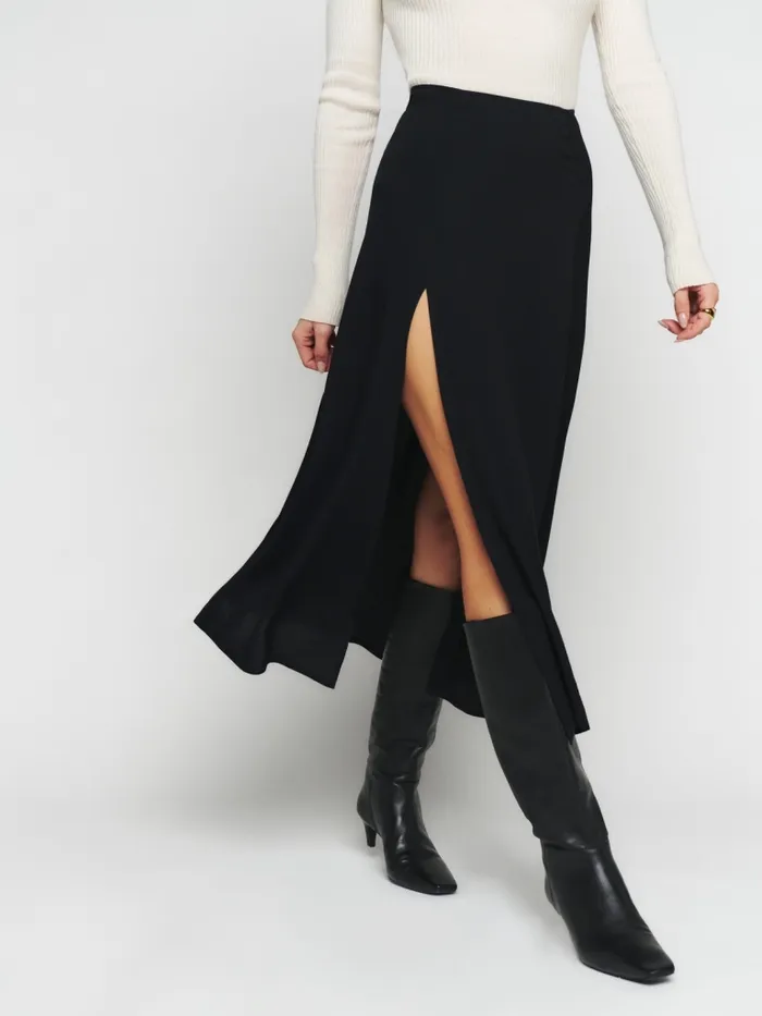 Reformation Skirts Petites Zoe Skirt Black 8211 Women