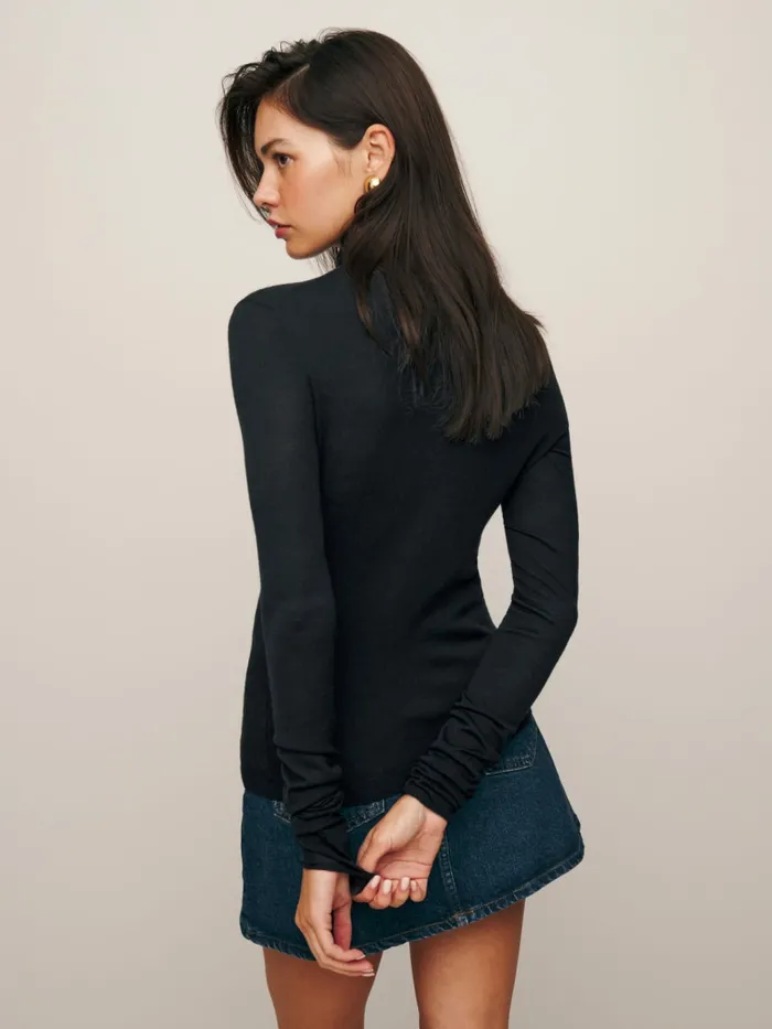 Reformation Sweaters Faith Regenerative Merino Fitted Turtleneck Black 8211 Women Reformation Sweaters Faith Regenerative Merino Fitted Turtleneck Black 8211 Women
