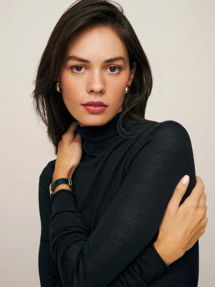 Reformation Sweaters Faith Regenerative Merino Fitted Turtleneck Black 8211 Women Reformation Sweaters Faith Regenerative Merino Fitted Turtleneck Black 8211 Women