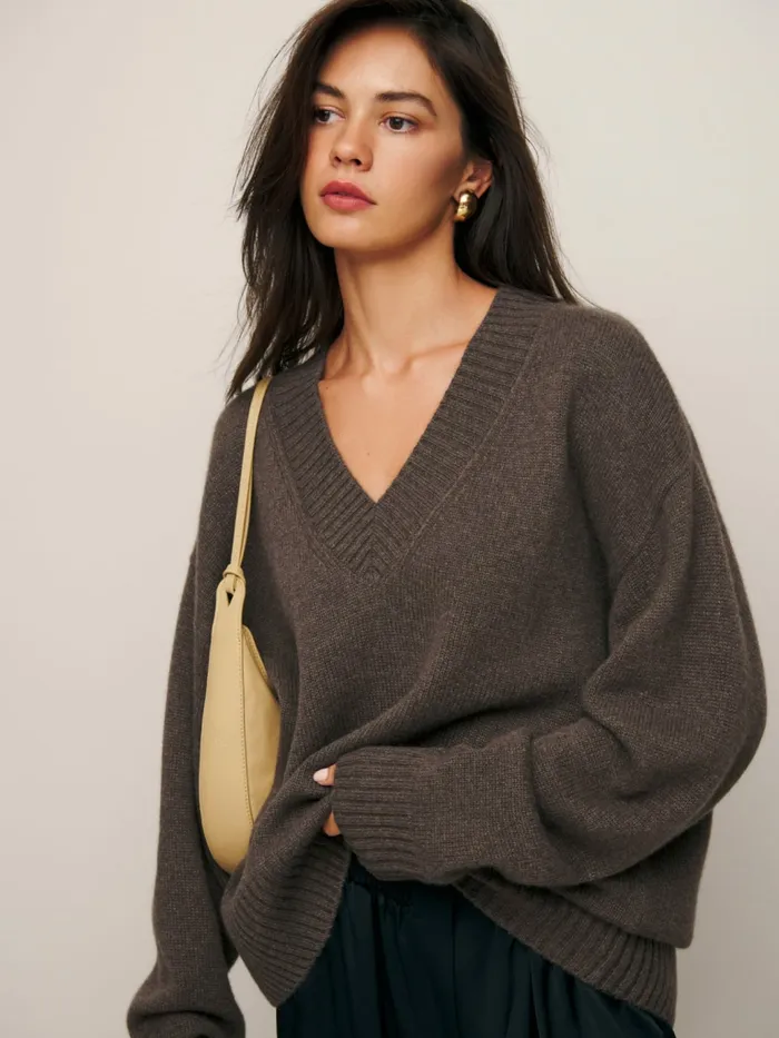 Reformation Sweaters Jadey Cashmere Oversized Vneck Sweater Dachshund 8211 Women Reformation Sweaters Jadey Cashmere Oversized Vneck Sweater Dachshund 8211 Women
