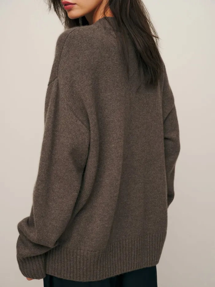 Reformation Sweaters Jadey Cashmere Oversized Vneck Sweater Dachshund 8211 Women