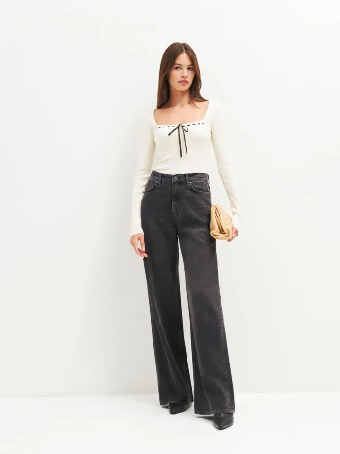 Reformation Sweaters Kameron Cashmere Sweater Gossamer 8211 Women
