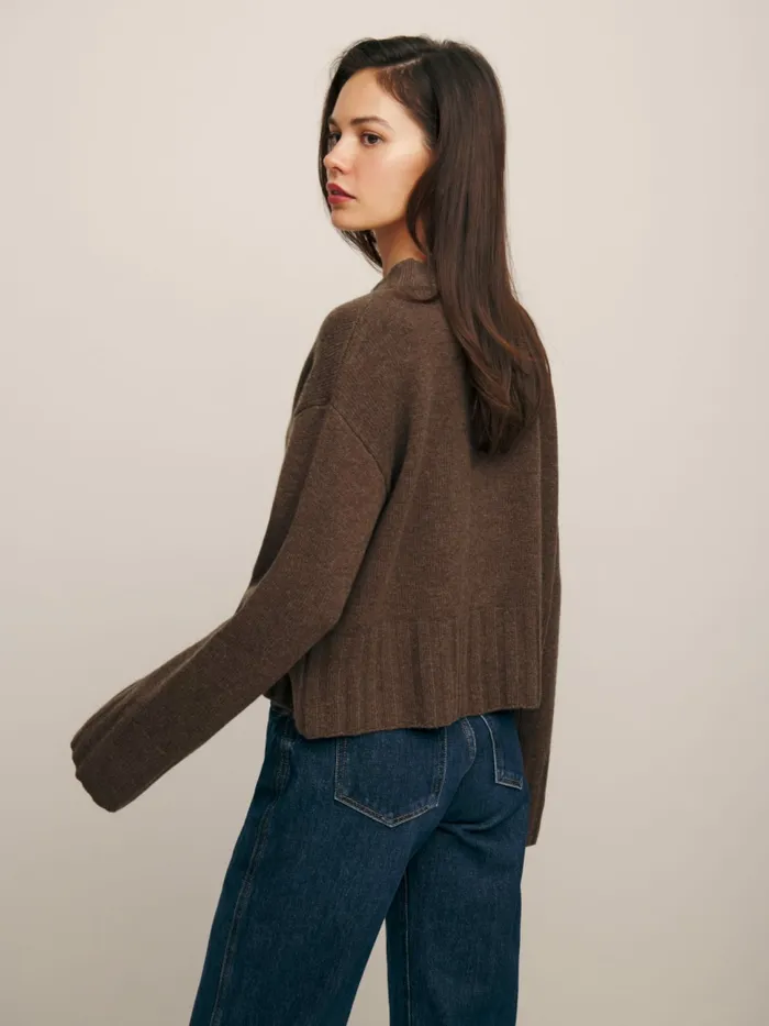 Reformation Sweaters Mer Regenerative Wool Sweater Cocoa 8211 Women