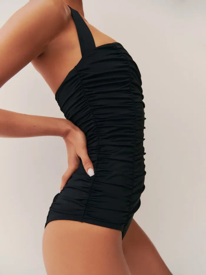 Reformation Swim Holly One Piece Swimsuit Black 8211 Women
