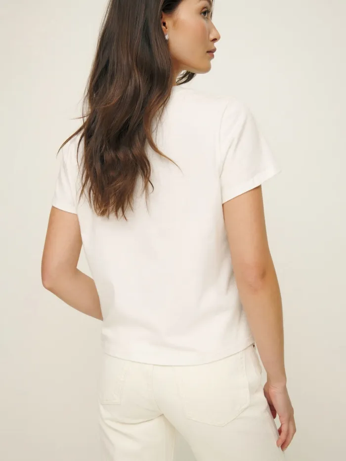 Reformation Tops Classic Crew Tee White 8211 Women