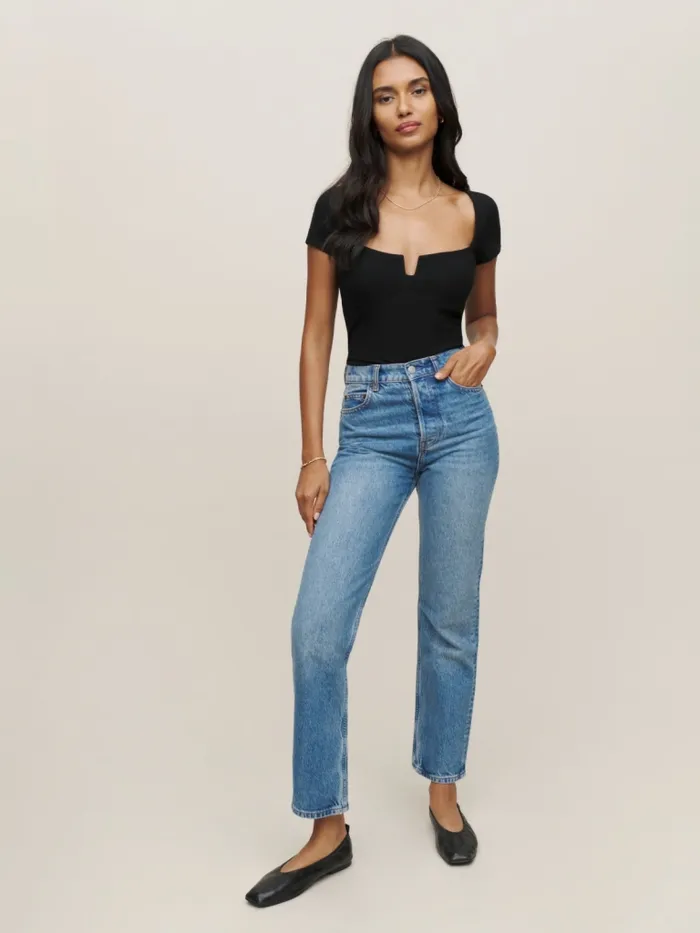 Reformation Tops Emely Knit Top Black 8211 Women Reformation Tops Emely Knit Top Black 8211 Women