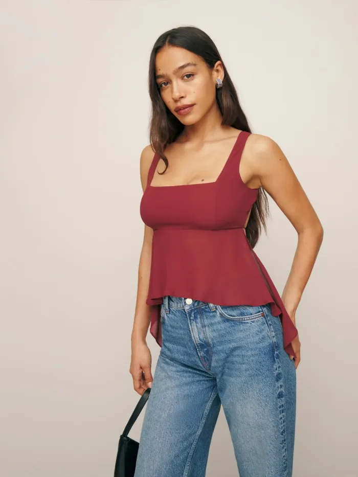 Reformation Tops Erica Top Chianti 8211 Women Reformation Tops Erica Top Chianti 8211 Women
