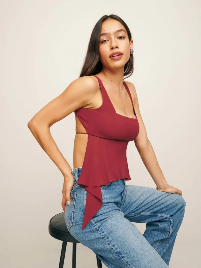 Reformation Tops Erica Top Chianti 8211 Women Reformation Tops Erica Top Chianti 8211 Women