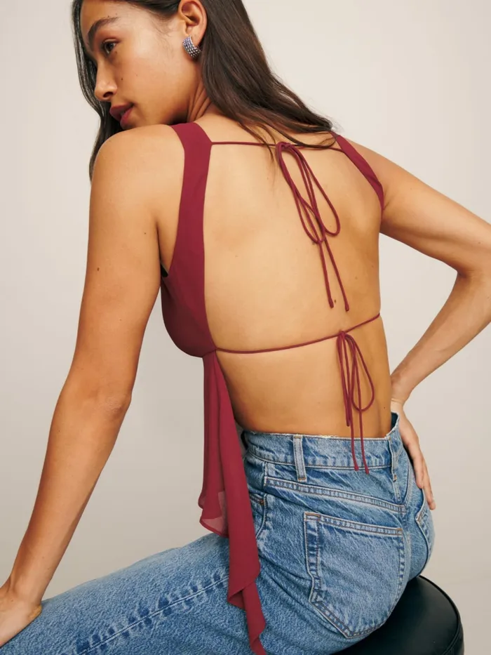 Reformation Tops Erica Top Chianti 8211 Women Reformation Tops Erica Top Chianti 8211 Women