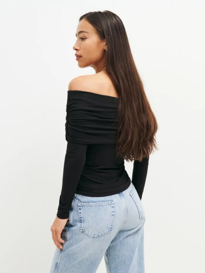 Reformation Tops Florentina Knit Top Black 8211 Women Reformation Tops Florentina Knit Top Black 8211 Women
