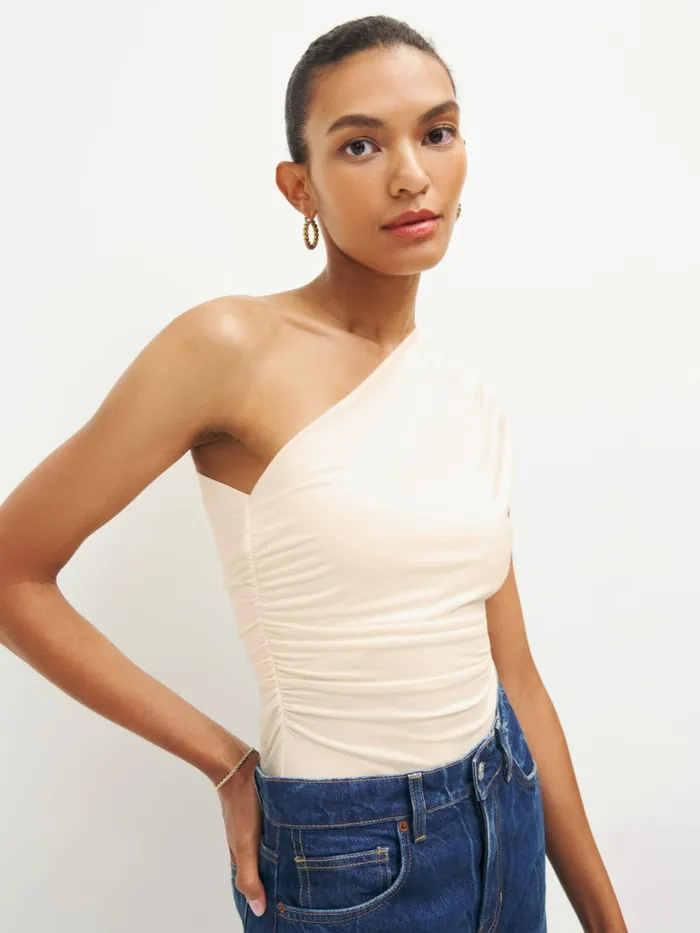 Reformation Tops Francisco Knit Top Cream 8211 Women Reformation Tops Francisco Knit Top Cream 8211 Women