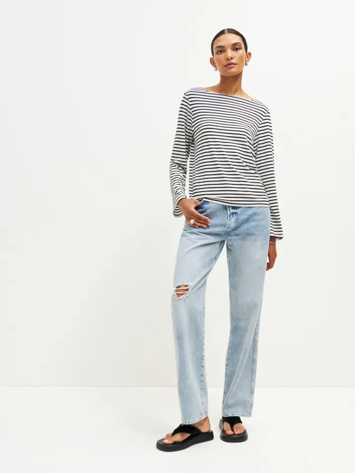 Reformation Tops Gael Knit Top Basic Stripe 8211 Women