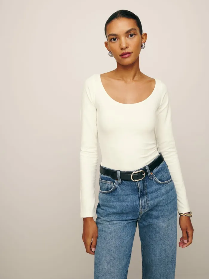 Reformation Tops Graham Knit Top Ivory 8211 Women